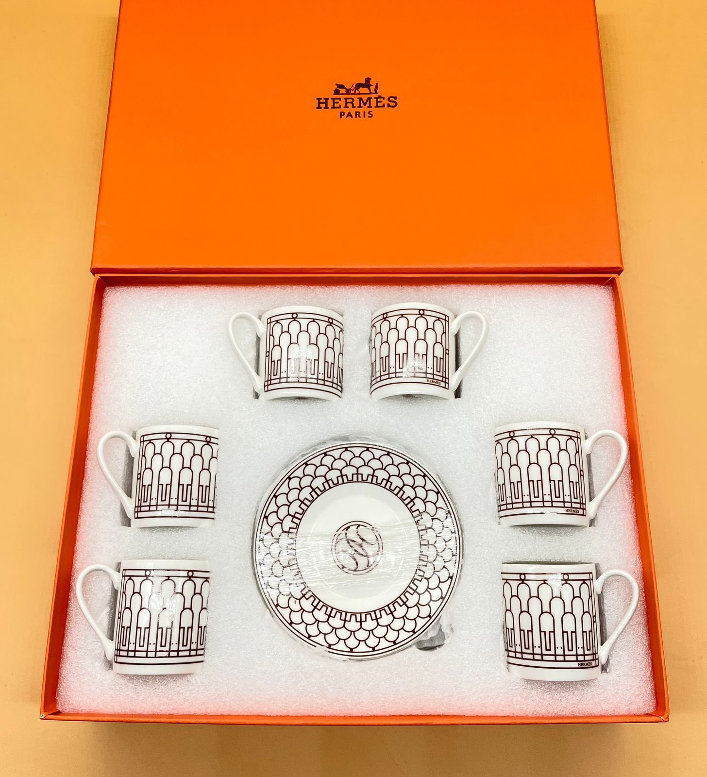 Hermes Turkish coffee set of 6 - Image 3 of 3