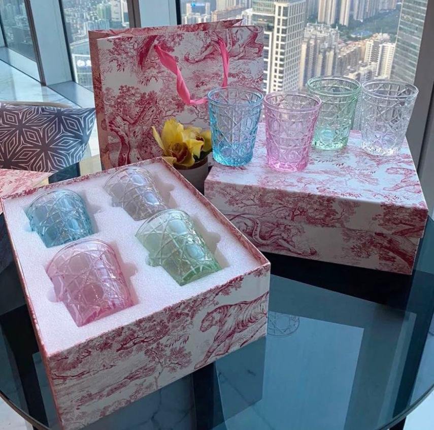 Glass set of 4 pieces - Image 2 of 2