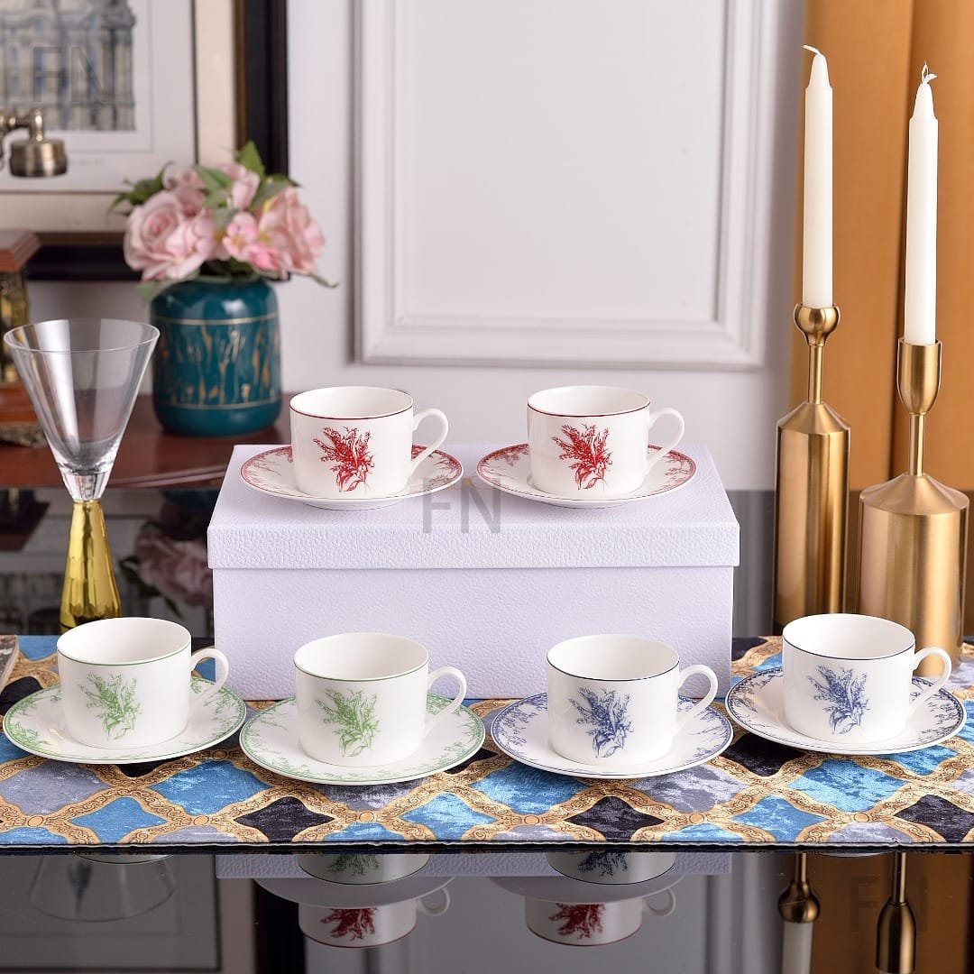 Tea set of two cups - Image 6 of 6