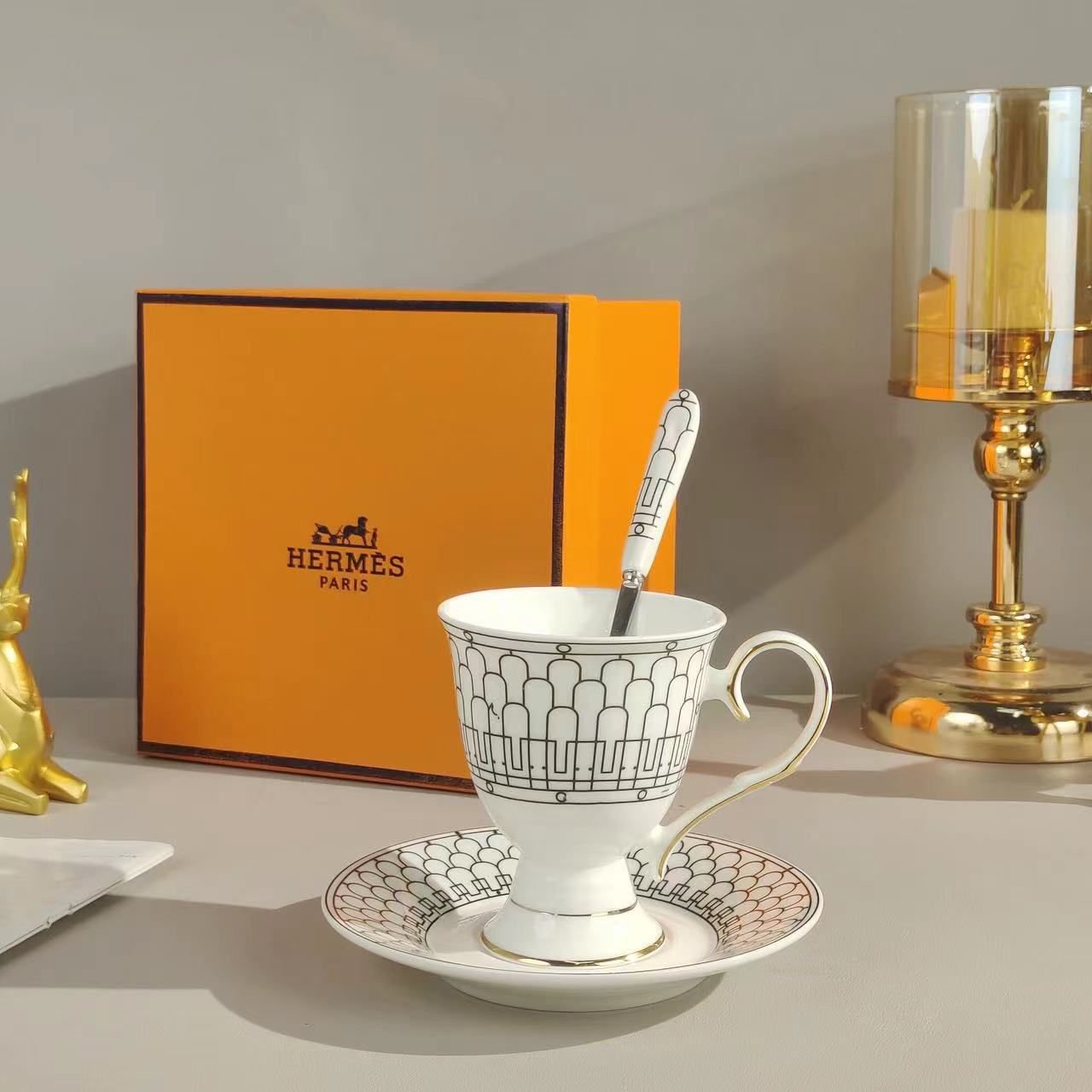 Cup with spoon from Hermes - Image 5 of 7