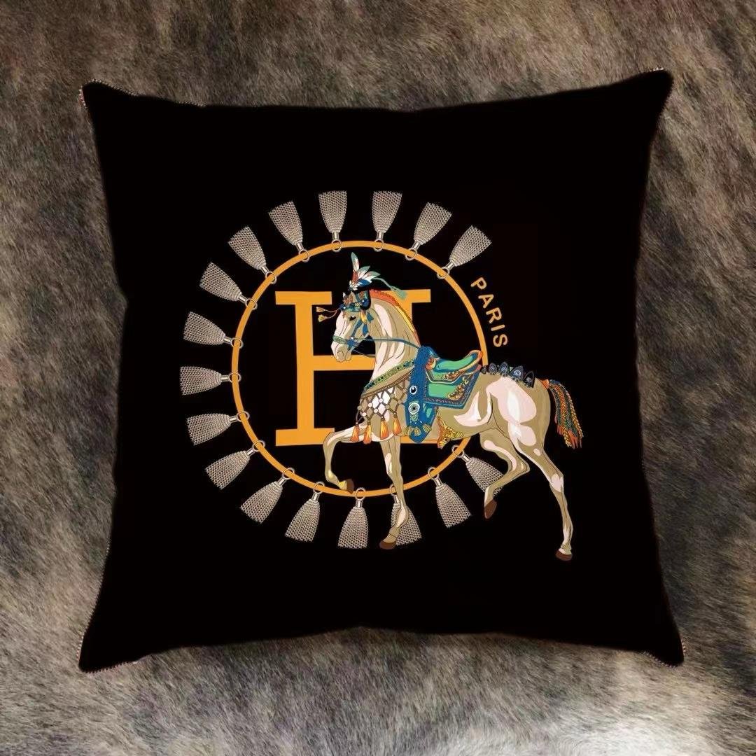 Velvet cushion from Hermes  - Image 4 of 8