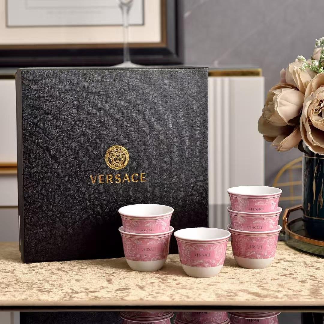 Versace Arabic coffee set of six cups - Versace Arabic Coffee | Buy Online in UAE