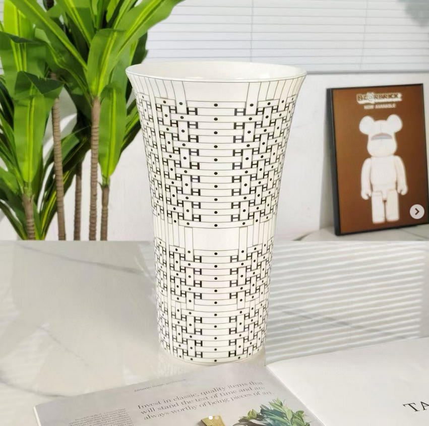 Hermès White/Blue Porcelain Medium Vase - Hermes Vase | Buy Online in UAE