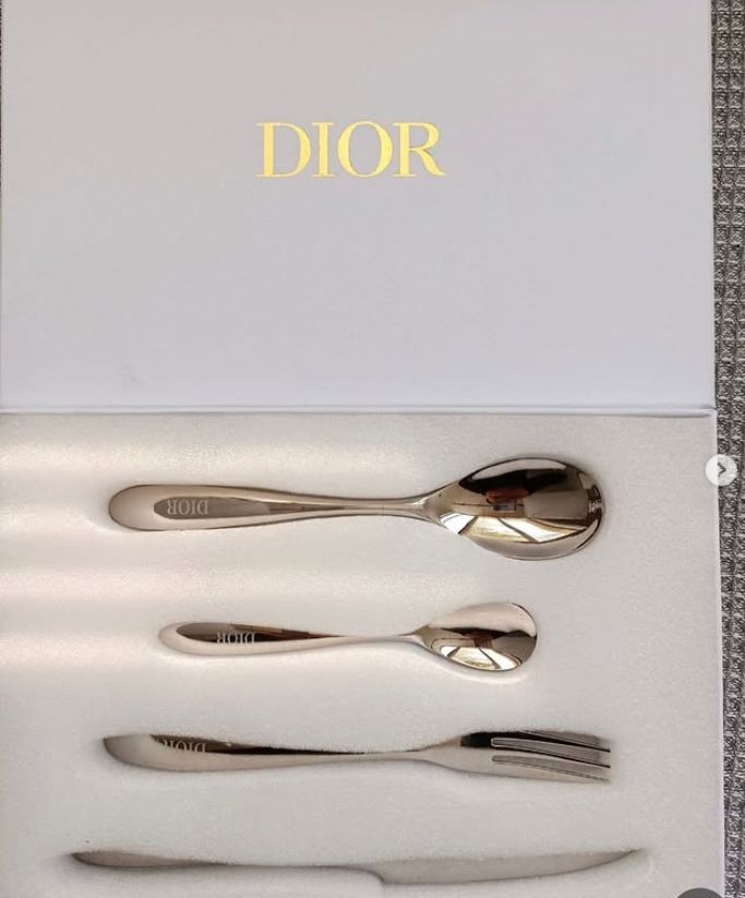cutlery set for one person, Gold or Silver color - Dior Cutlery | Aleppo Gift UAE
