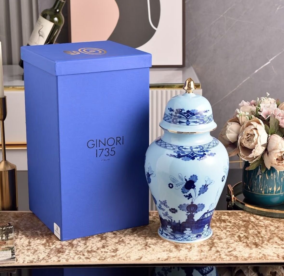 Ginori 1735 Oriente Italiano porcelain vase - Image 5 of 7