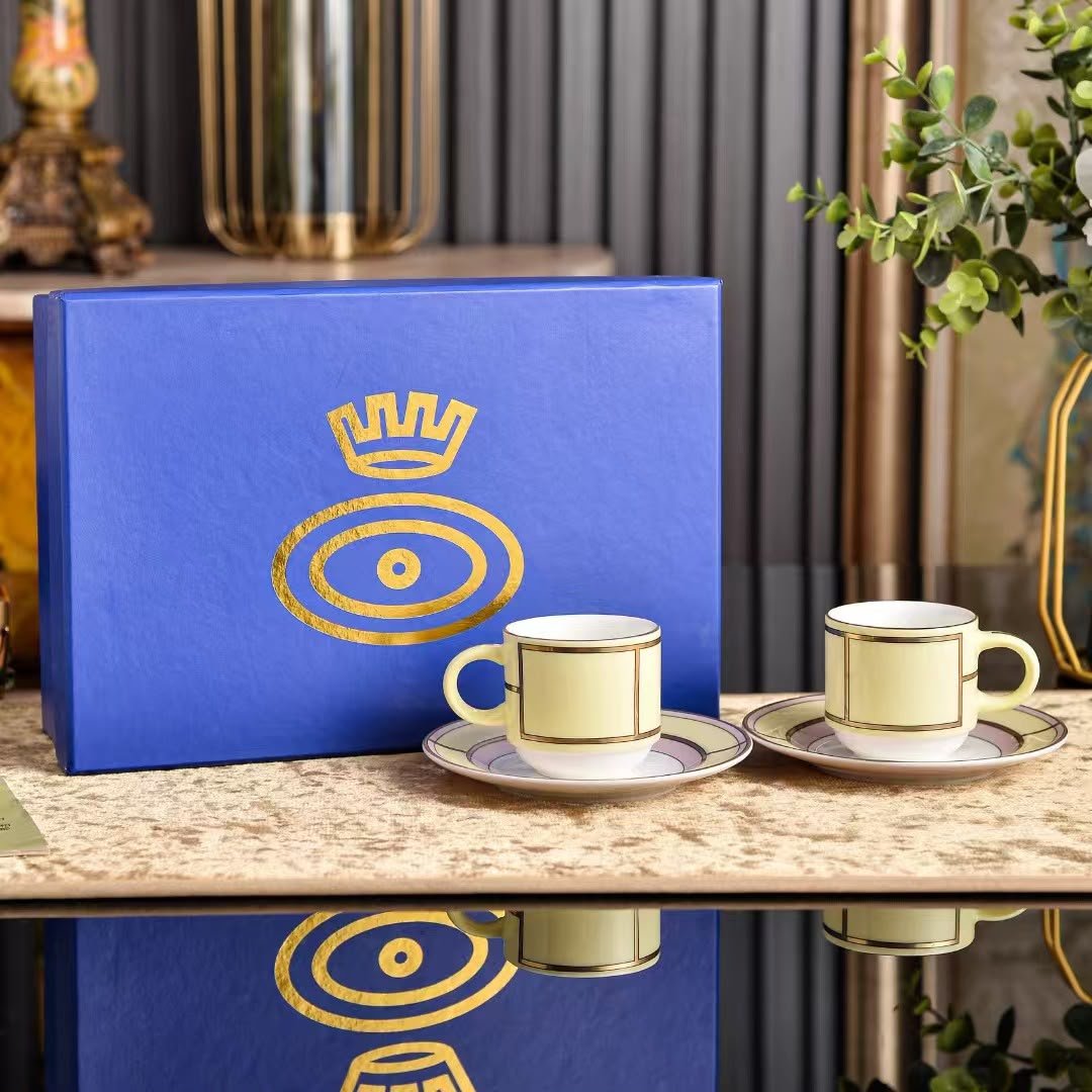 Ginori 1735 Diva Giallo Coffee Set for Two